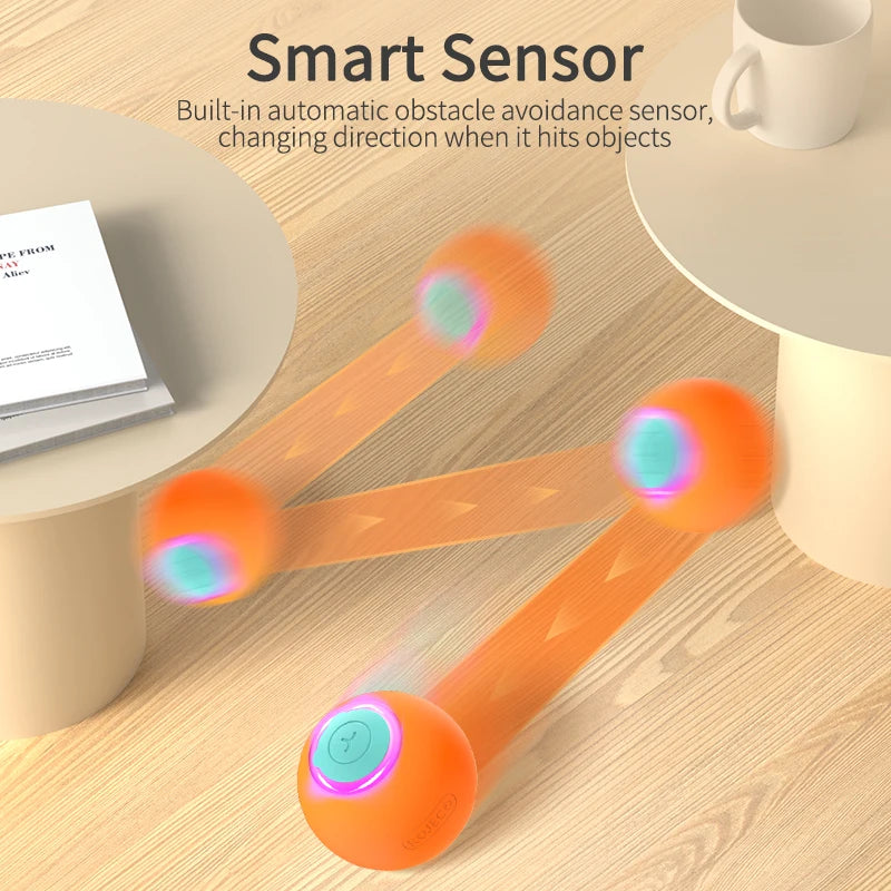 Cat Toys Smart Interactive Cat Bouncing Ball Automatic Rolling Ball Training Self-Moving Electric Toy Dog Pet Accessories