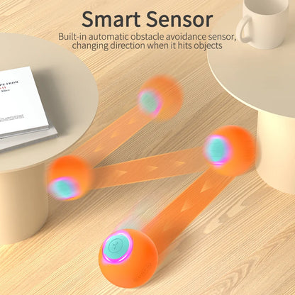 Cat Toys Smart Interactive Cat Bouncing Ball Automatic Rolling Ball Training Self-Moving Electric Toy Dog Pet Accessories