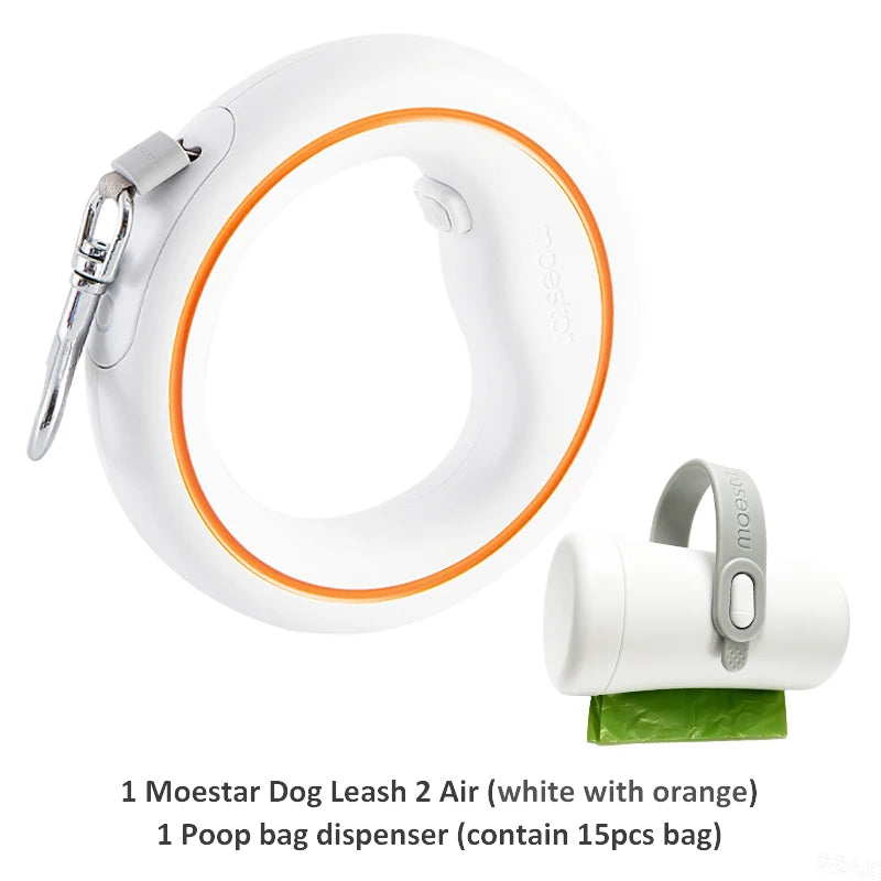 MOESTAR Retractable Dog Leash Lite Version Durable Training Walking Safety Dog Rope 3M Retraction Length for Max Pet Weight 30Kg