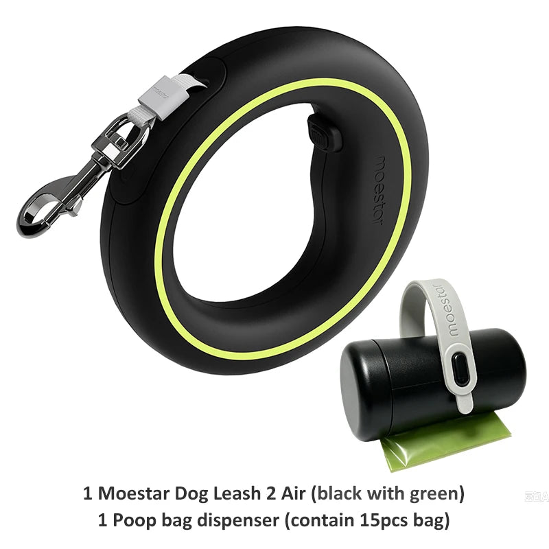MOESTAR Retractable Dog Leash Lite Version Durable Training Walking Safety Dog Rope 3M Retraction Length for Max Pet Weight 30Kg
