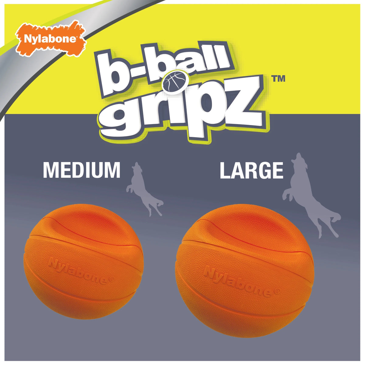 Power Play Basketball Gripz Dog Toy, Dog Balls, Squeaky Toy for Dogs, Medium