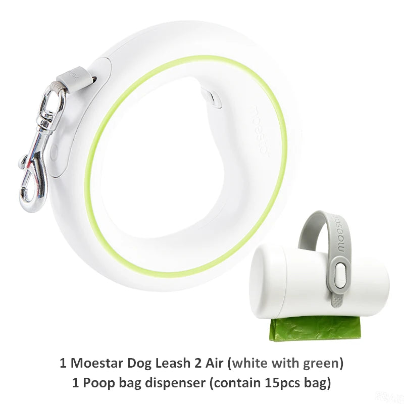 MOESTAR Retractable Dog Leash Lite Version Durable Training Walking Safety Dog Rope 3M Retraction Length for Max Pet Weight 30Kg
