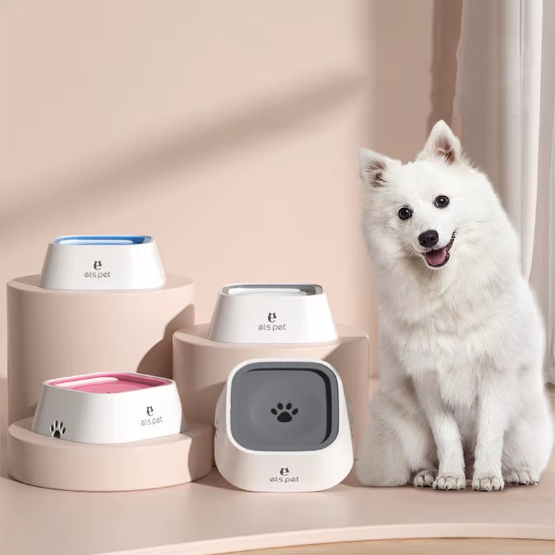Pet Water Bowl anti Spill Automatic Dog Bowl Vehicle Carried Floating Bowl Slow Wate