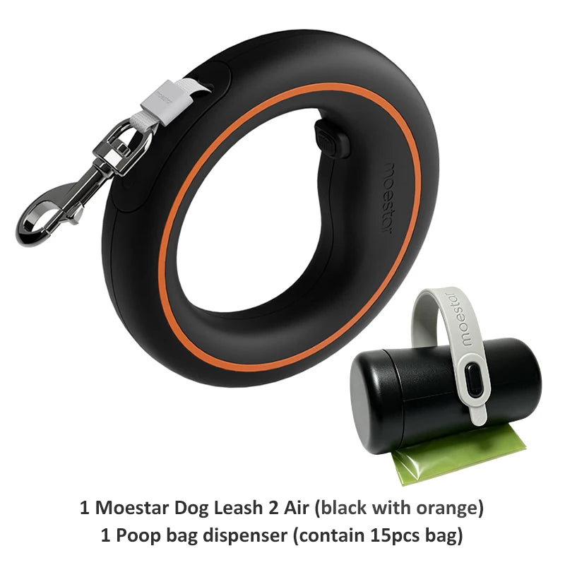 MOESTAR Retractable Dog Leash Lite Version Durable Training Walking Safety Dog Rope 3M Retraction Length for Max Pet Weight 30Kg
